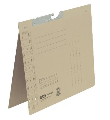 OXFORD Eckspannmappe TOP FILE+, A4, aus 390 g/m² Karton, mit aufgedrucktem Beschriftungsfeld und aufgeklebtem Rückenschild, flache Eckspannergummis zu schließen von hinten nach vorne, 3 Einschlagklappen, braun