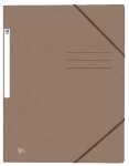 Eckspannmappe TOP FILE+, A4, aus 390 g/m² Karton, braun