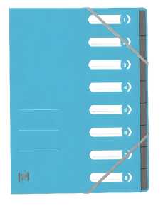 Oxford Ordnungsmappe A4 Karton 390g/m² - hellblau TOP FILE+ 8 Fächer