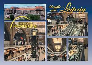 Postkarte Leipzig Hbf. Promenaden - 148 x 105mm 4004545031235