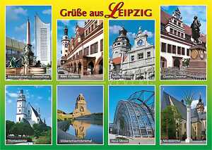 Postkarte Leipzig Sehenswürdigkeiten - 148 x 105mm 4004545031280