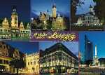 Postkarte Leipzig Leipzig bei Nacht - 148 x 105mm...