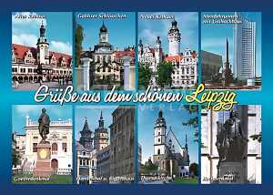 Postkarte Leipzig Grüße aus Leipzig - 148 x 105mm 4004545031556