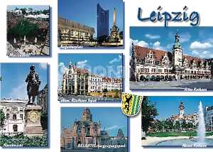 Postkarte Leipzig Sehenswürdigkeiten - 148 x 105mm 4004545031808