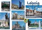 Postkarte Leipzig Sehenswürdigkeiten - 148 x 105mm...