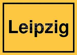Postkarte Leipzig Ortsschild Leipzig - 148 x 105mm 4004545031822
