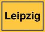 Postkarte Leipzig Ortsschild Leipzig - 148 x 105mm...