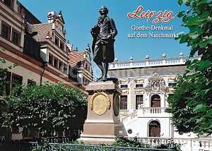 Postkarte Leipzig Goethe Denkmal - 148 x 105mm 4004545031839