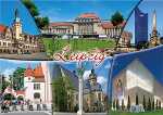 Postkarte Leipzig Sehenswürdigkeiten - 148 x 105mm...
