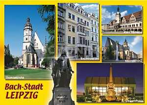 Postkarte Leipzig Bach-Stadt - 148 x 105mm