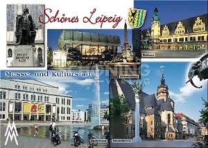 Postkarte Leipzig Messe und Kultur - 148 x 105mm