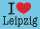 Postkarte Leipzig I love Leipzig blau - 148 x 105mm