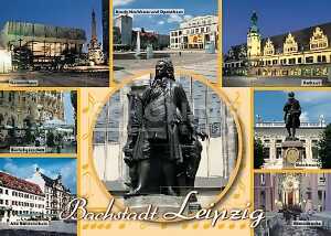 Postkarte Leipzig Bachstadt - 148 x 105mm