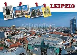 Postkarte Leipzig Leipzig von oben - 148 x 105mm 4004545465054