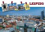 Postkarte Leipzig Leipzig von oben - 148 x 105mm...