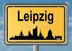 Postkarte Leipzig Ortsschild Leipzig - 148 x 105mm...