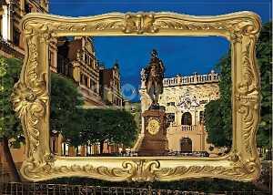 Postkarte Leipzig Goethe Denkmal - 148 x 105mm 4004545515797