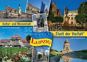 Postkarte Leipzig Kultur & Messestadt - 148 x 105mm