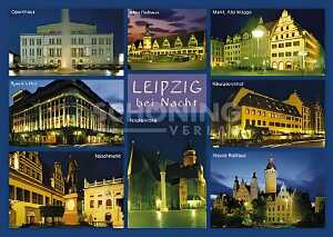Super-Top-Cards Leipzig Leipzig bei Nacht - 170 x 120mm