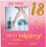 3D Klappkarte Musik Motiv 1 - 18 Happy Birthday Endlich...