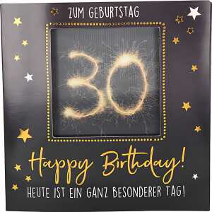3D Klappkarte Musik Motiv 3 - Zum Geburtstag 30 Happy Birthday!