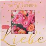 3D Klappkarte Musik Motiv 5 - Zum 50. Geburtstag alles Liebe