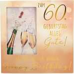 3D Klappkarte Musik Motiv 7 - Zum 60. Geburtstag alles...