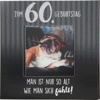 3D Klappkarte mit Musik und Licht Motiv 8 - Zum 60....