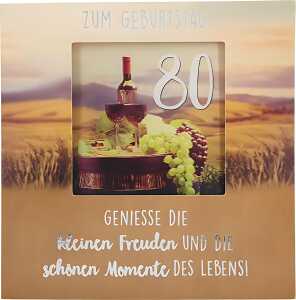 3D Klappkarte Musik Motiv 12 - Zum Geburtstag 80 Geniesse die kleinen