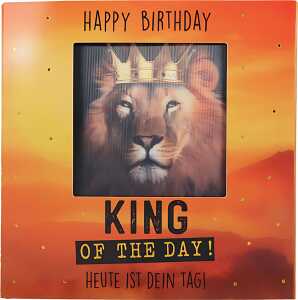 3D Klappkarte Musik Motiv 26 - Happy Birthday King of the day!