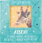 3D Klappkarte Musik Motiv 32 - Zum Geburtstag Ätsch!...