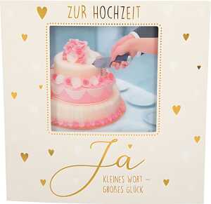 3D Klappkarte Musik Motiv 48 - Zur Hochzeit Ja kleines Wort großes