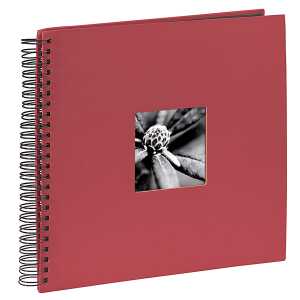 Spiral Album 36x32cm zum Einkleben bordeaux - Fine Art, 50 schwarze S