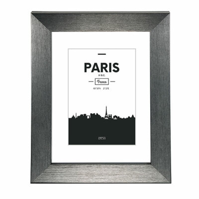 Bilderrahmen Kunststoff Paris grau 30x40cm - für Bildformat 20x48cm, Hama