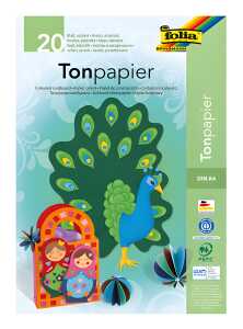 Tonpapierblock 10 Farben sort. FOLIA 600 A4 130g 20BL