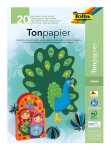 Tonpapierblock 10 Farben sort. FOLIA 600 A4 130g 20BL