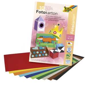 Fotokartonblock 10Farben sort FOLIA 607 A3 300g 10BL
