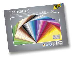 Fotokarton 50BG 300g sortiert FOLIA 6125/50 99 25x35cm