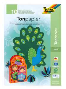 Tonpapierblock 10 Farben sort. FOLIA 603 A3 130g 10BL