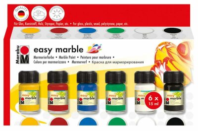 Easy Marble Starter Set 6 x 15ml - Marmorierfarbe