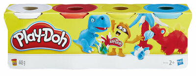 Play Doh 4er Pack blau, gelb, rot, weiß