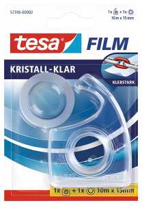 Handabroller klar gefüllt 15mmx10m TESAFILM 57318-00002-02 m. M.