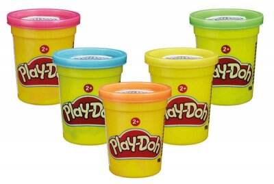 Play Doh Einzeldose 112g farbig sortiert - pink, hellblau, orange, gelb, hellgrün, ab 2 Jahren, Hasbro