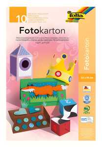 Fotokartonblock 10Farben sort FOLIA 606 22x33cm 300g 10BL