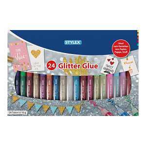 STY Glitter Glue 24 er Set 3D / 24 x 10 g