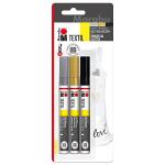 Stoffmalstift Set 3tlg.Glitter MARABU 0119 00 080