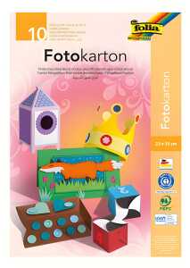 Fotokarton Mappe 10Farben sort FOLIA 660 22x32cm 300g 10BL
