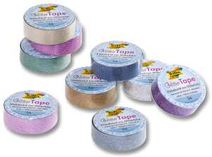 MAX BRINGMANN Glitter-Tape silber 15mm x 5m