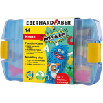 Plastilin-Knete sortiert 14er Box,2 Modellierstäbe