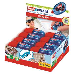 Kleberoller Mini rot/blau TESA 59819-00000-00 Display